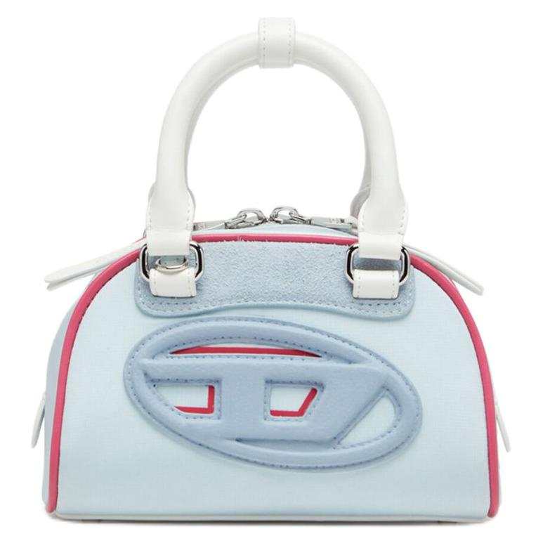 DIESEL Polyester Bowling Bag, Shoulder Bag, Crossbody Bag, Handbag Mini Women's Light Blue