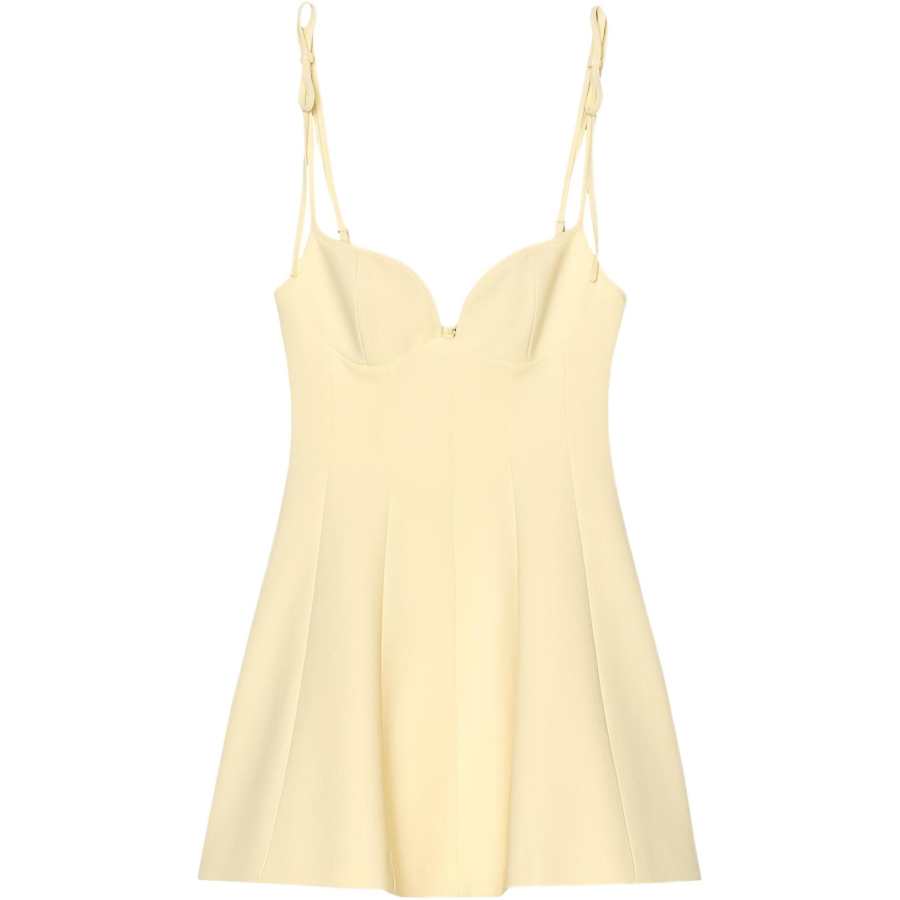 ZARA Trf Slip Dresses Women's Light Yellow Moderate Short