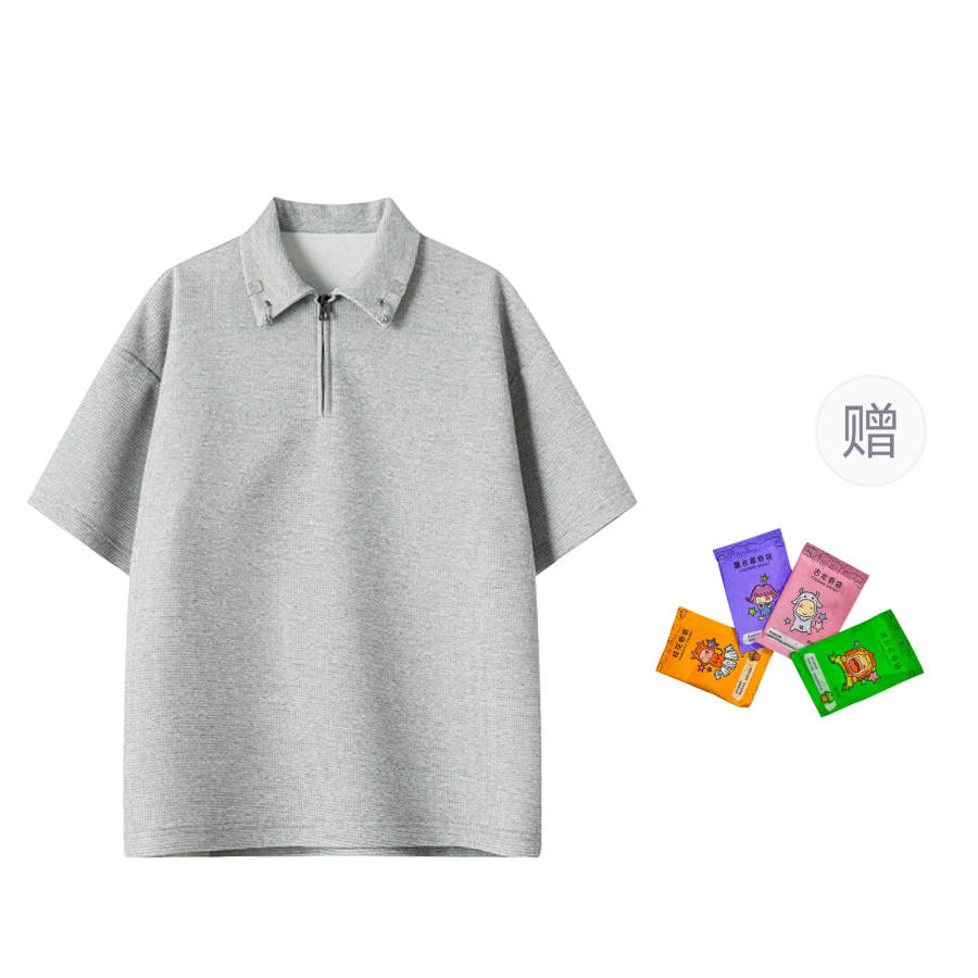 X1617 Polo Shirts Unisex Lapel Moderate Straight Fit