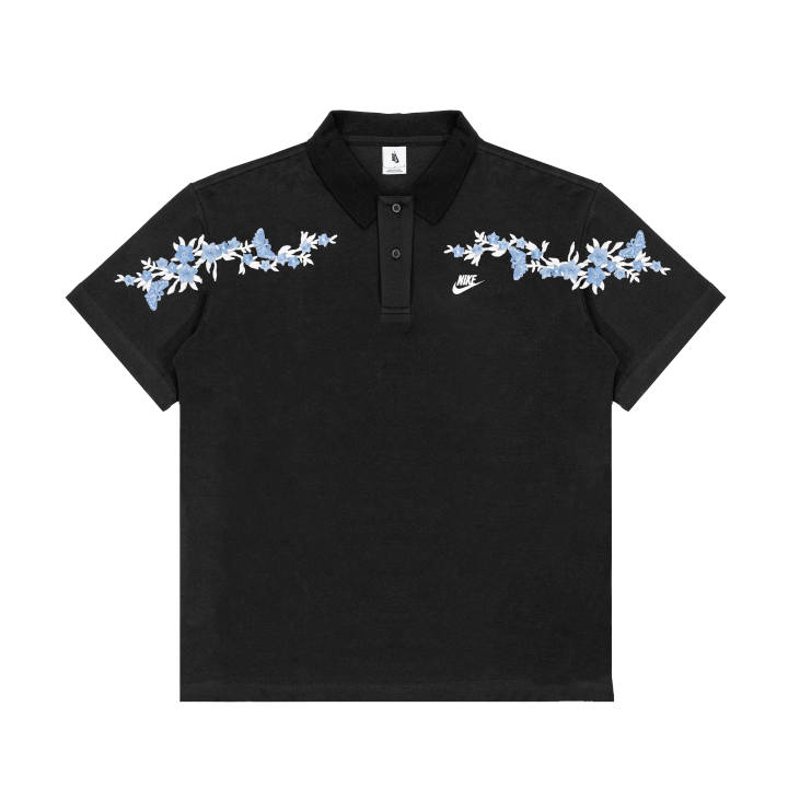 Nike Nike Polo Shirts Unisex Black Polo Collar Moderate Straight Fit