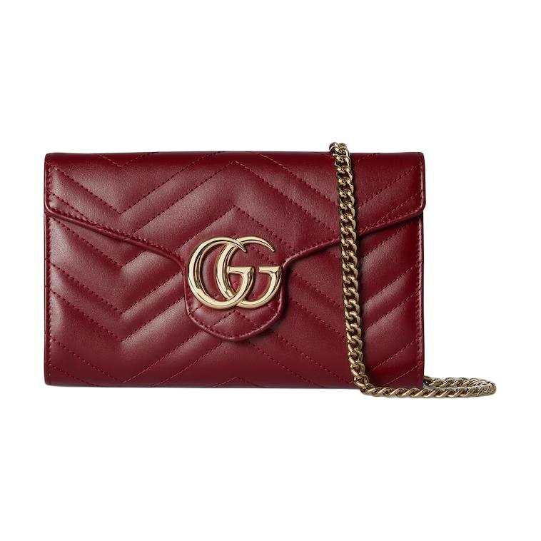 GUCCI Logo Plaque Quilted Clutch Bag