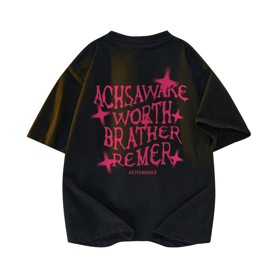 ACHS AWAKE T Shirts Unisex Crew Neck Moderate Straight Fit