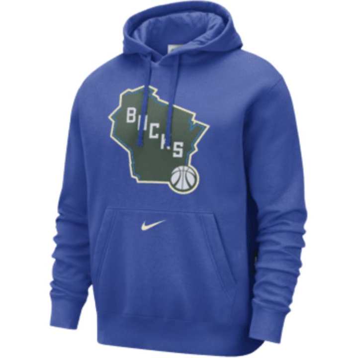 Nike Nike Milwaukee Bucks Club City Edition Men's Nike Nba Fleece Pullover Hoodie