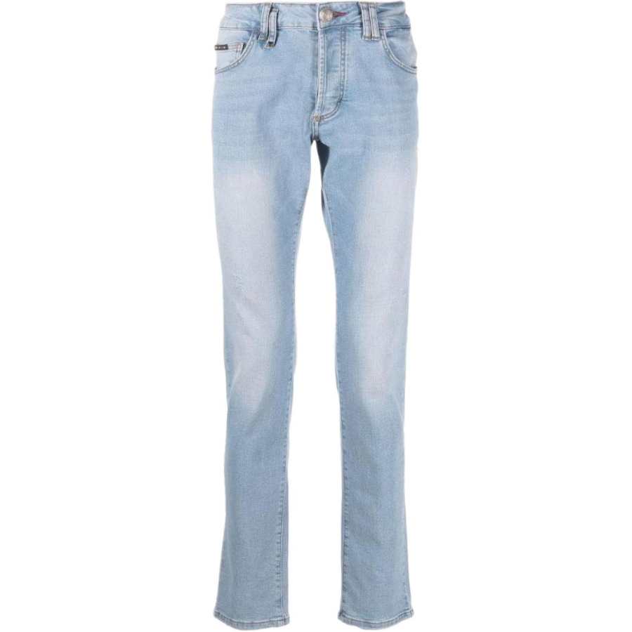 PHILIPP PLEIN 【Previous Season】Super Straight-cut stonewashed jeans