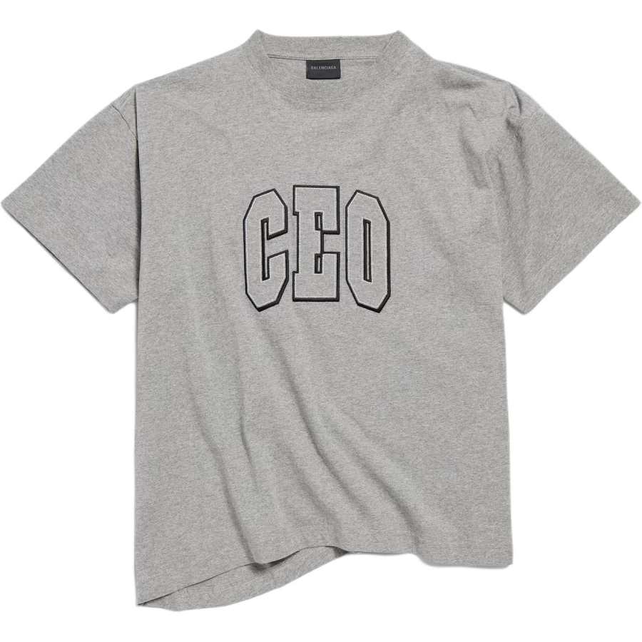 Balenciaga FW25 T Shirt Loose Fit Unisex Gray