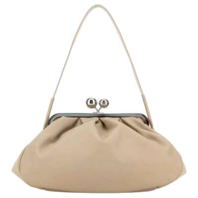 WEEKEND MaxMara Leather Shoulder Bag Regular Women's Natural