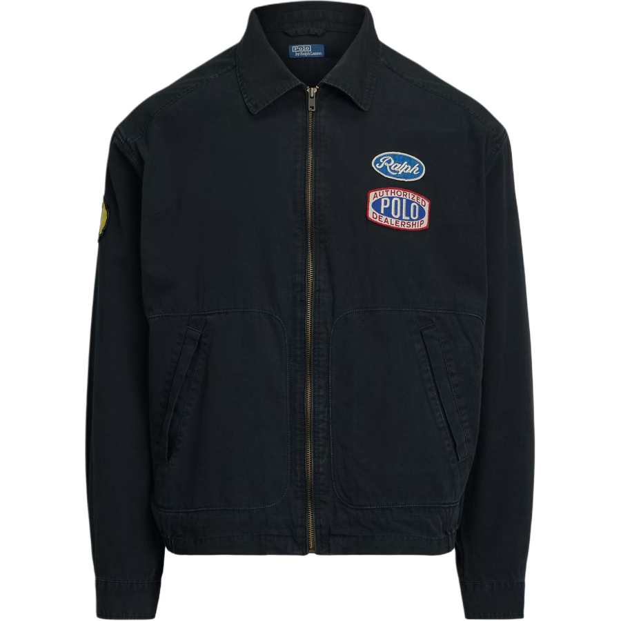 Polo Ralph Lauren embroidered-patch zip-up jacket