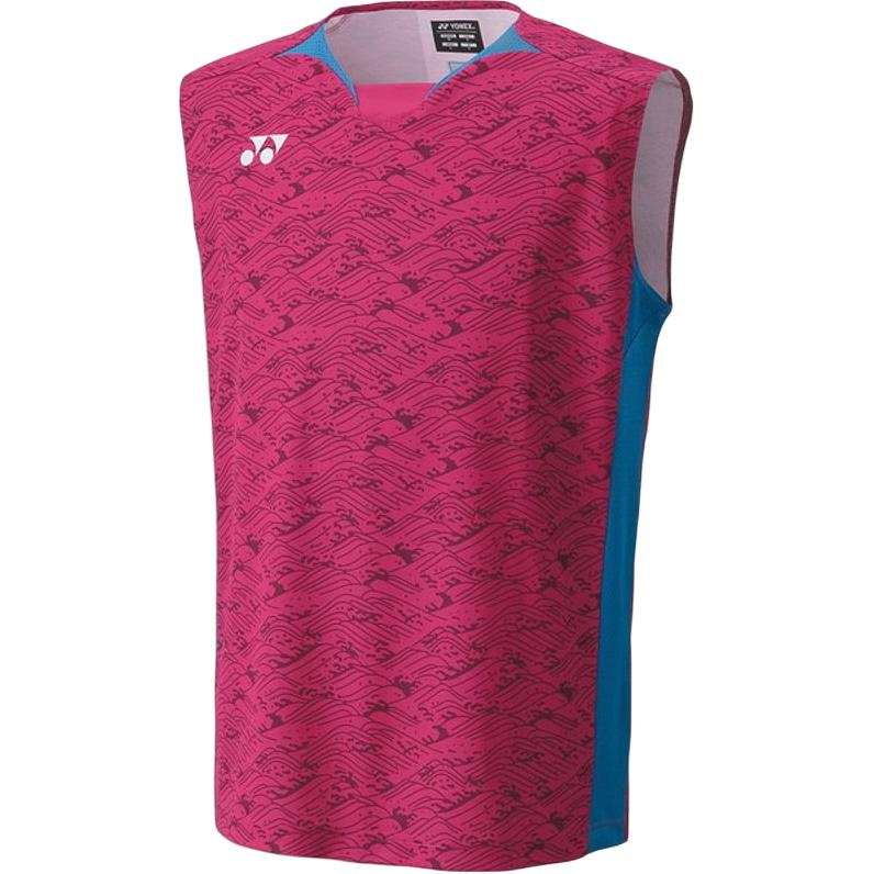 YONEX Tank Tops Men's Fuchsia Square Collar Moderate Sleeveless