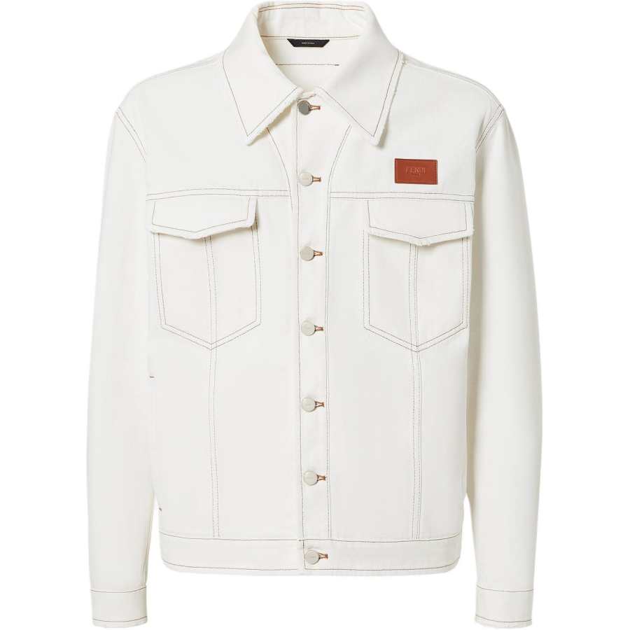 FENDI FENDI Logo Patch Oversized Jeans Jacket