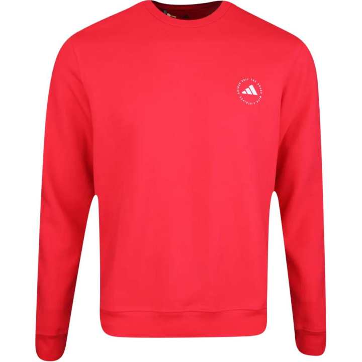 Adidas Adidas Clothing Sweatshirts Men's Red Crew Neck Moderate