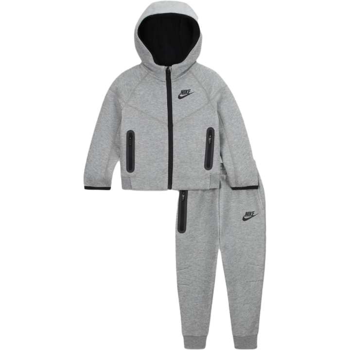 Nike Nike Kids Matching Sets Sportswear Tech Fleece Full Zip Set Gray Infant And Toddler