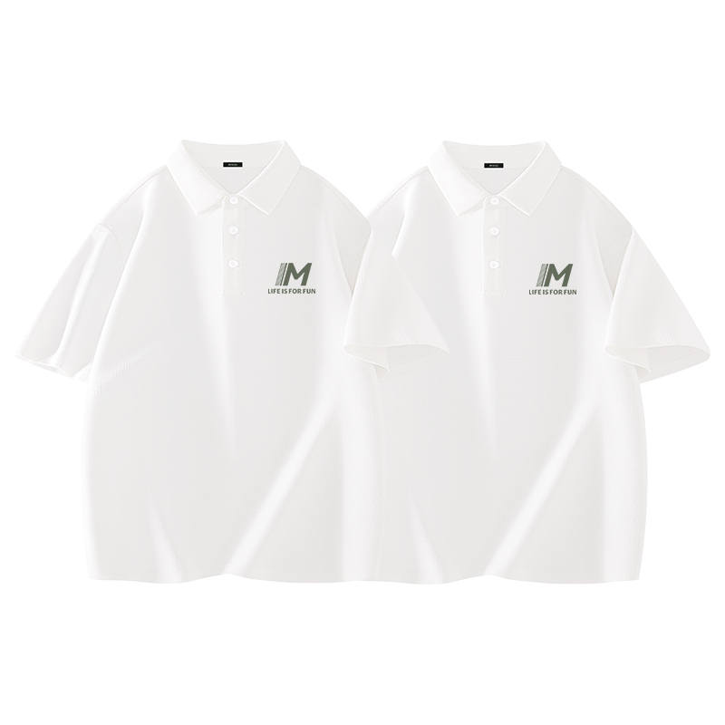 MINISO T Shirts Unisex Polo Collar Moderate Heavyweight