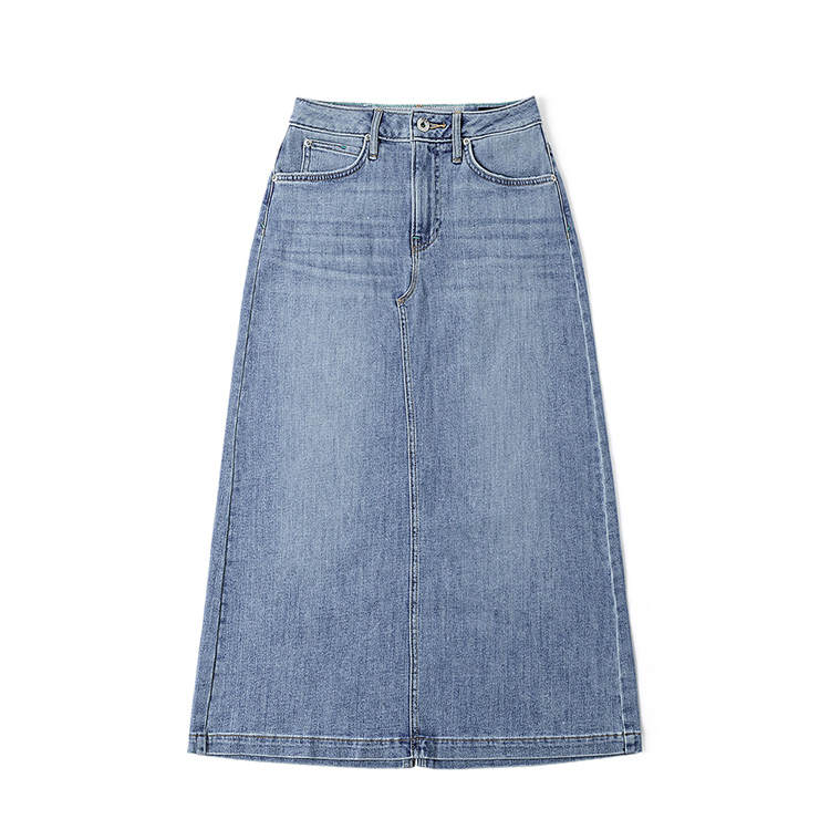 Lee Denim Long Skirts Women's Light Blue Thin Mid Length Other