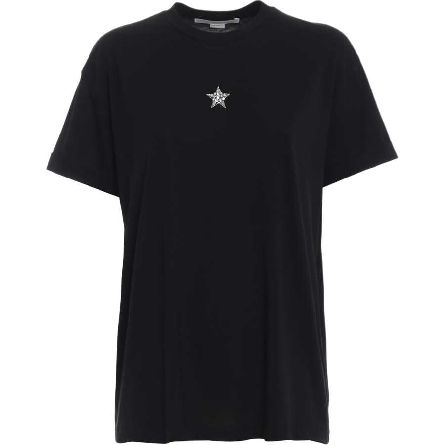 Stella McCartney Star print Faux pearl embellished T shirt