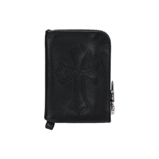 Chrome Hearts Leather Wallet Men's Black
