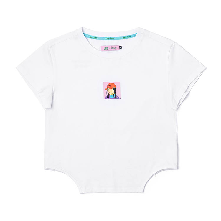 Lee T Shirts Women's White Crew Neck Moderate