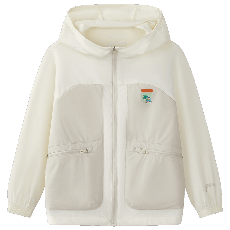 FILA KIDS Sun Protection Outdoor Wear Vanilla Gray Children Aged 3 7 Years Old