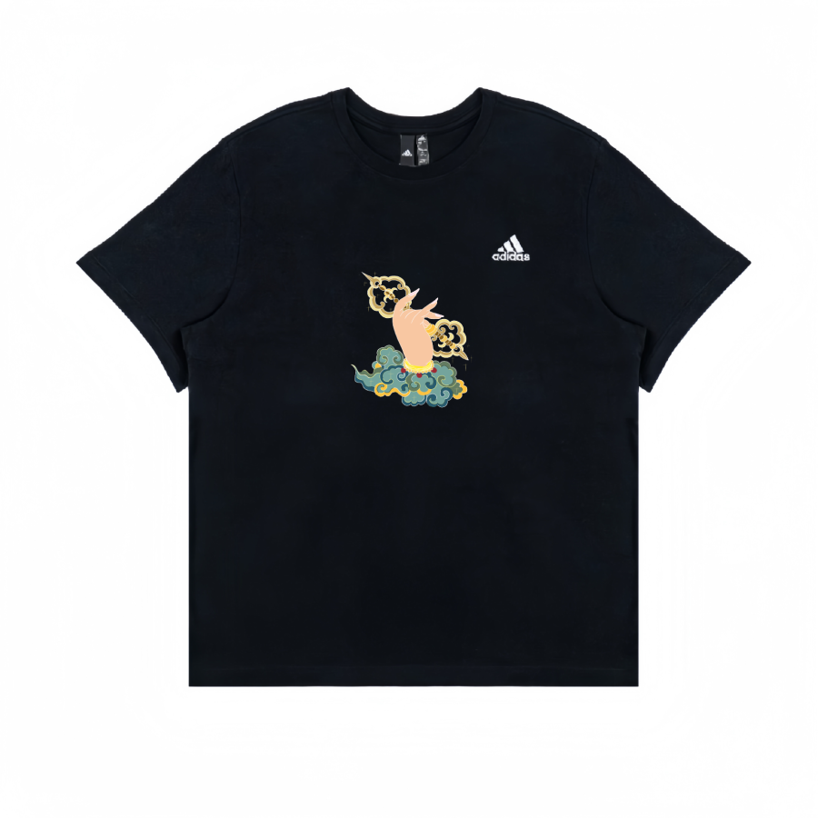 Adidas Adidas T Shirts Unisex Black Crew Neck Straight Fit