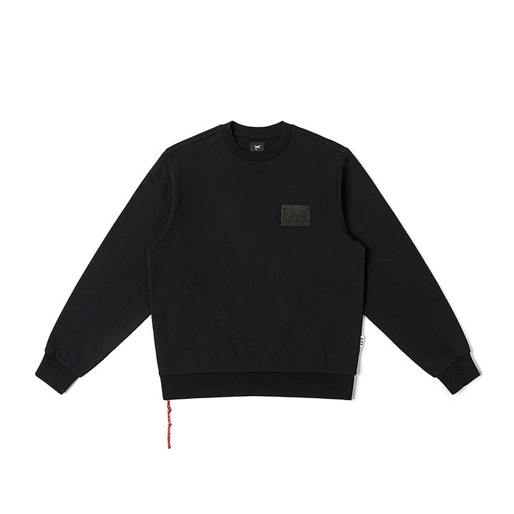 Lee Lee Sweatshirts Men's Black Crew Neck Moderate Regular
