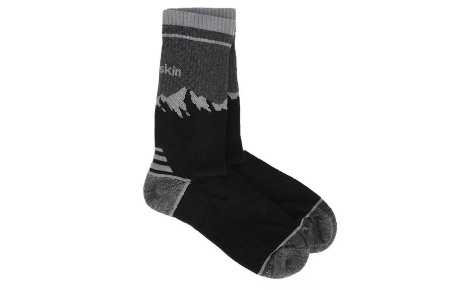 Jack Wolfskin Knee High Socks Women's 2 Pack Black/Gray/6069