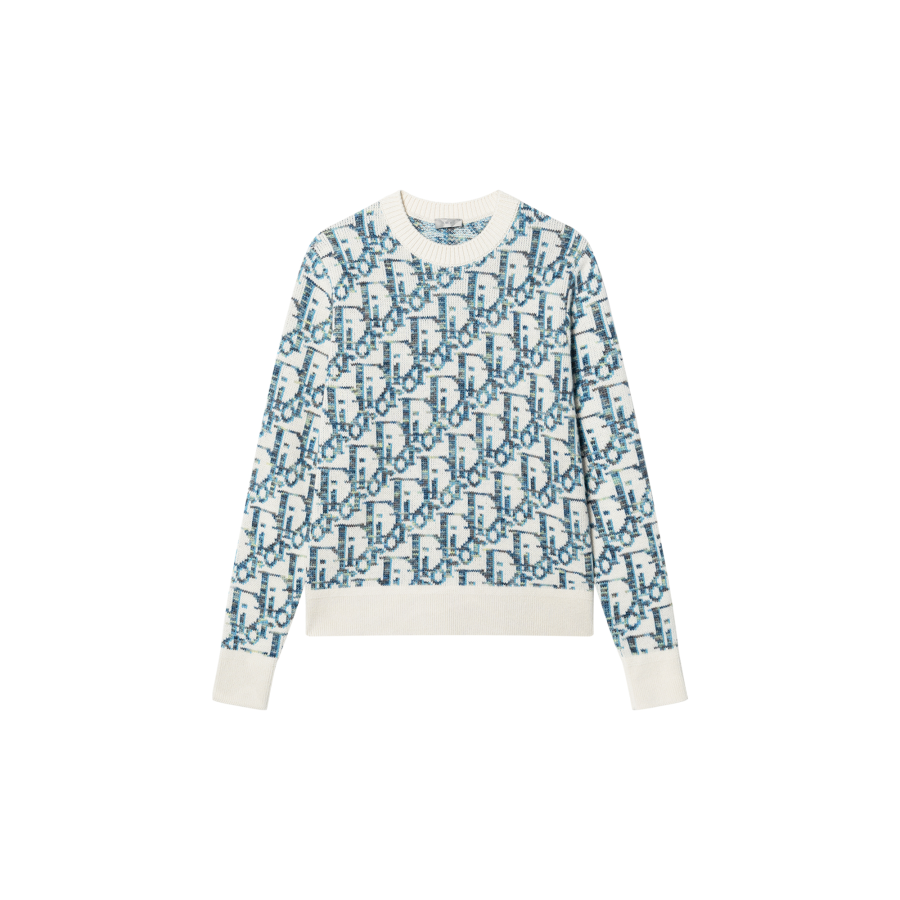 DIOR DIOR Sweaters Men's Blue Crew Neck Moderate