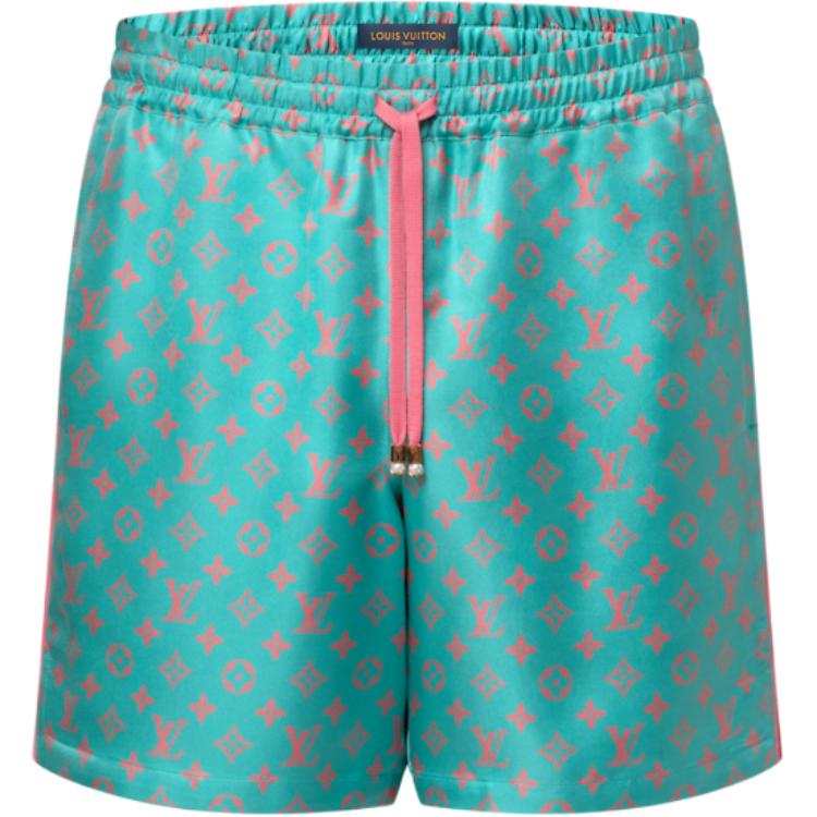 LOUIS VUITTON Lv Monogram Silk Shorts