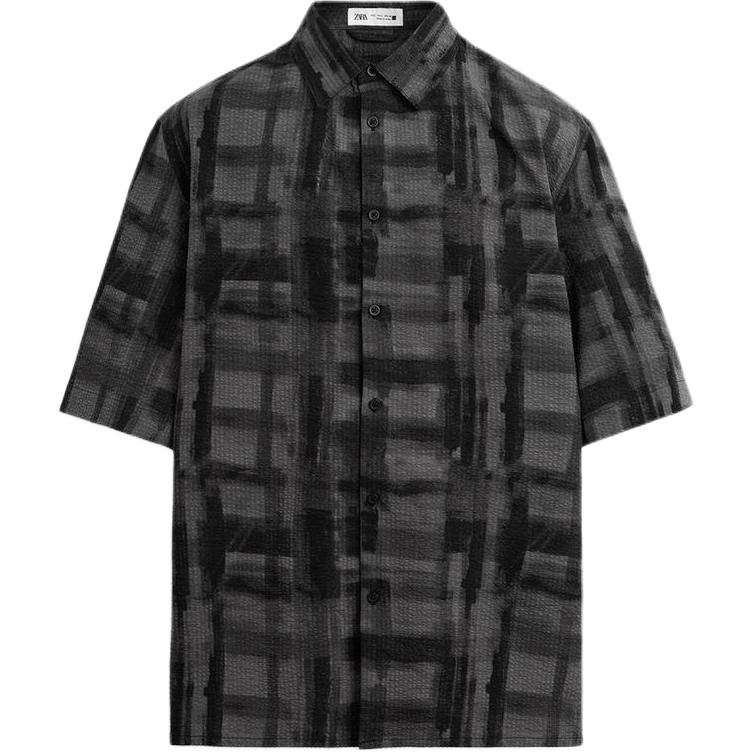 ZARA Shirts Men's Print Lapel Moderate