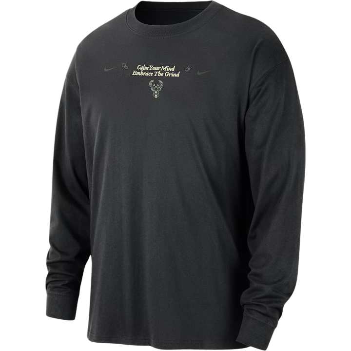Nike Nike Milwaukee Bucks Courtside Men's Nike Nba Max90 Long-Sleeve T-Shirt