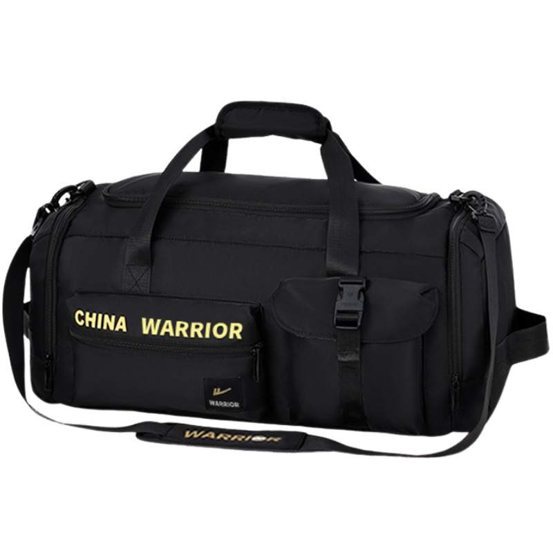 WARRIOR 40L Nylon Fabric Travel Bag Unisex Black