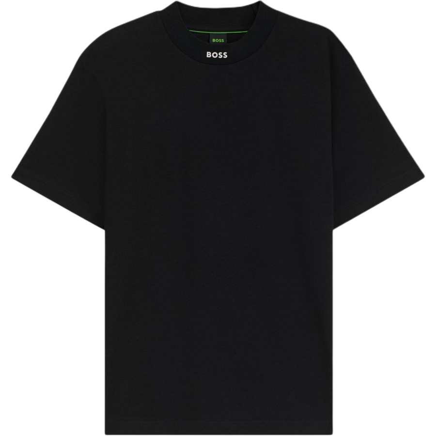 HUGO BOSS T Shirts Men's Black Crew Neck Moderate Straight Fit