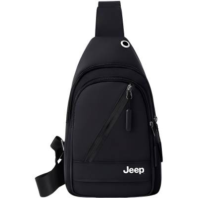 Jeep Polyester One Shoulder Sling Bag Men's Black