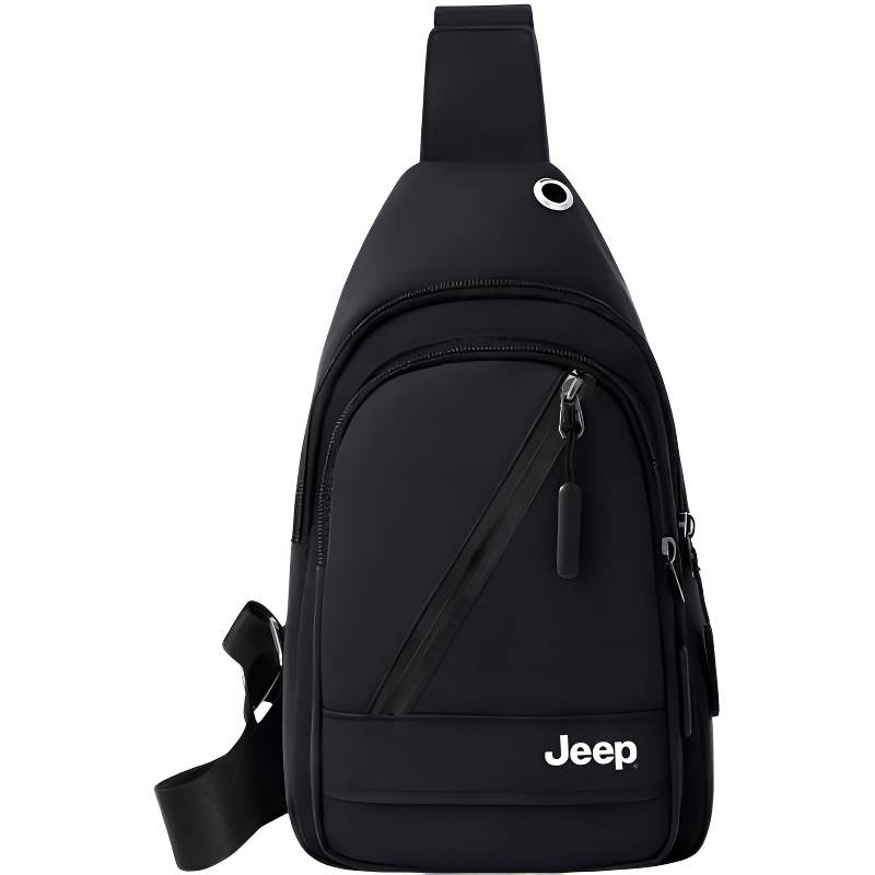 Jeep Jeep Polyester One Shoulder Sling Bag Men's Black