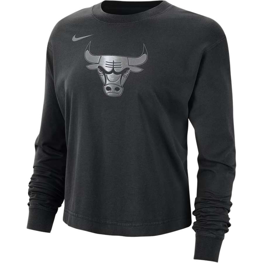 Nike Nike Chicago Bulls Courtside Women's Nike Nba Shine Boxy Long-Sleeve T-Shirt