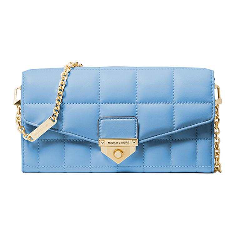MICHAEL KORS Soho Sheepskin Crossbody Bags Women's Sky Blue