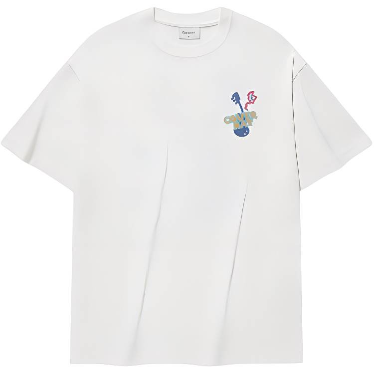 COVERNAT T Shirts Unisex White Crew Neck Moderate Straight Fit