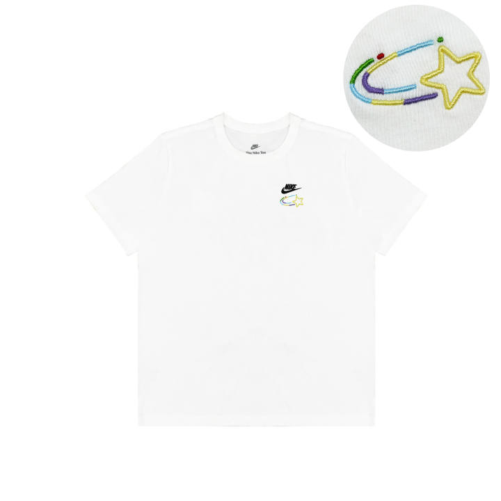 Nike Nike T Shirts Unisex White Crew Neck Straight Fit