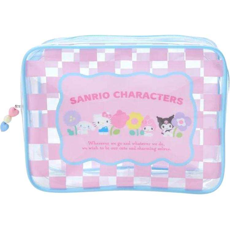 Sanrio PVC Polyvinyl Chloride Makeup Bag Travel Organizers Women's Pink