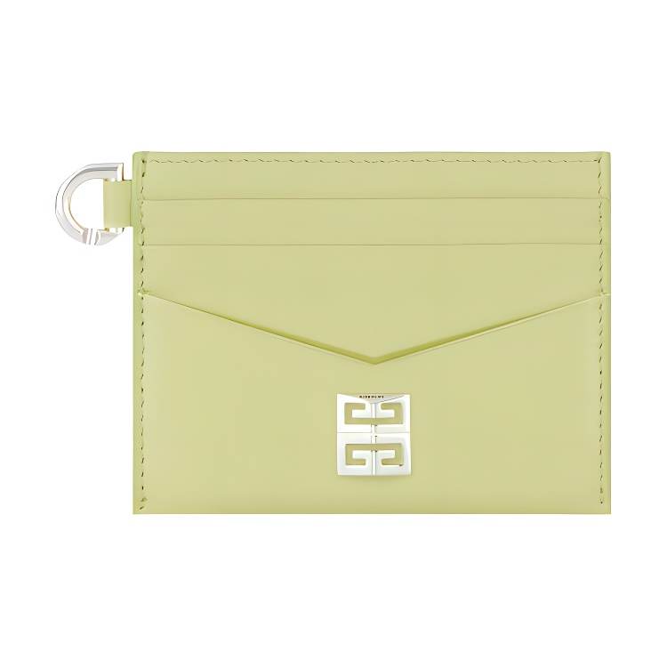 Givenchy Givenchy 4G Cow Leather Card Holder Women's Avocado Green