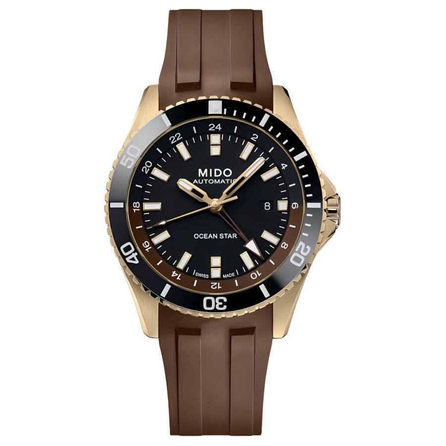 MIDO Leader Submariner Automatic Mechanical Movement Men's Watches Watch 44mm Black Dial Stainless Steel Case