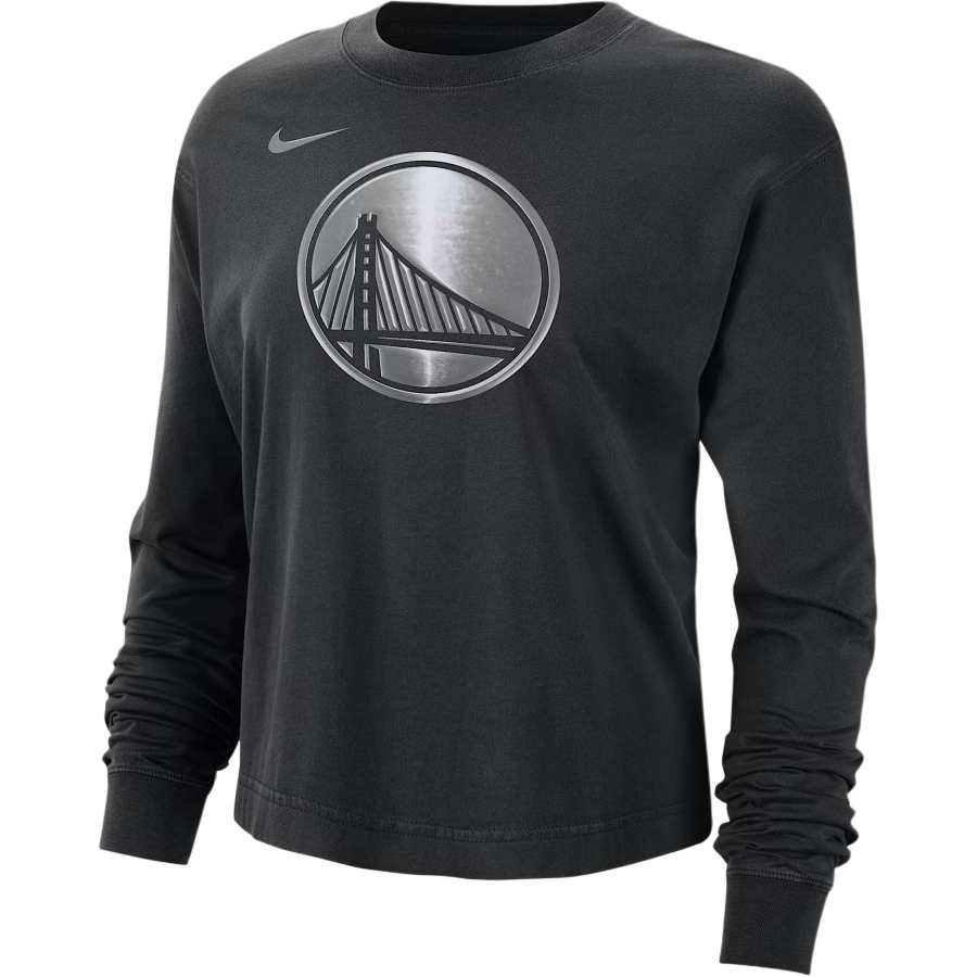 Nike Nike Golden State Warriors Courtside Women's Nike Nba Shine Boxy Long Sleeve T Shirt