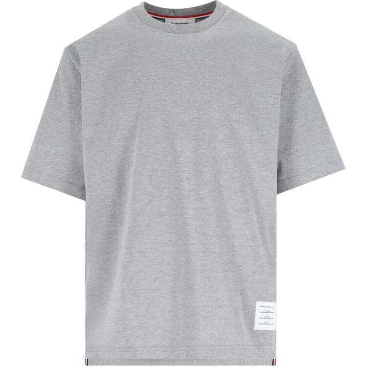 THOM BROWNE Stripe Detailed Crewneck T Shirt