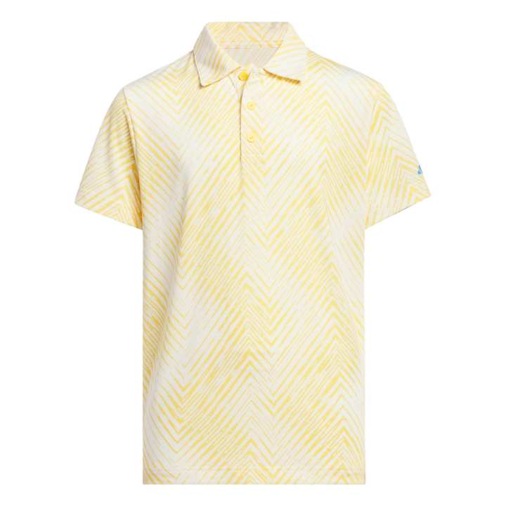 Adidas Adidas Kids' Top Kids' Apparel Herringbone Scripted Polo Shirt Yellow Kids'
