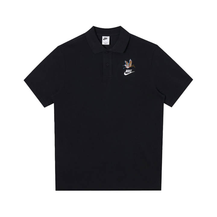 Nike Nike Polo Shirts Men's Black Polo Collar Moderate Straight Fit
