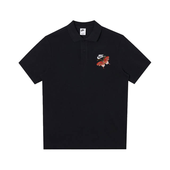 Nike Nike Polo Shirts Men's Black Polo Collar Moderate Straight Fit