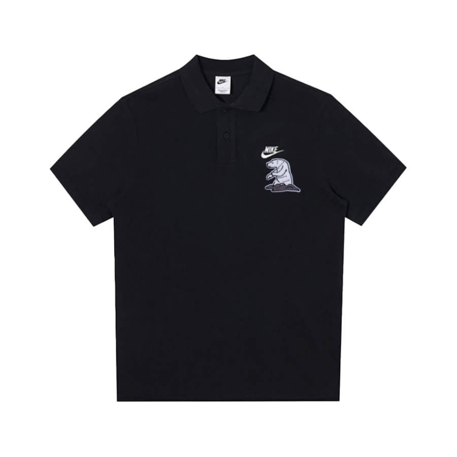 Nike Nike Polo Shirts Men's Black Polo Collar Moderate Straight Fit