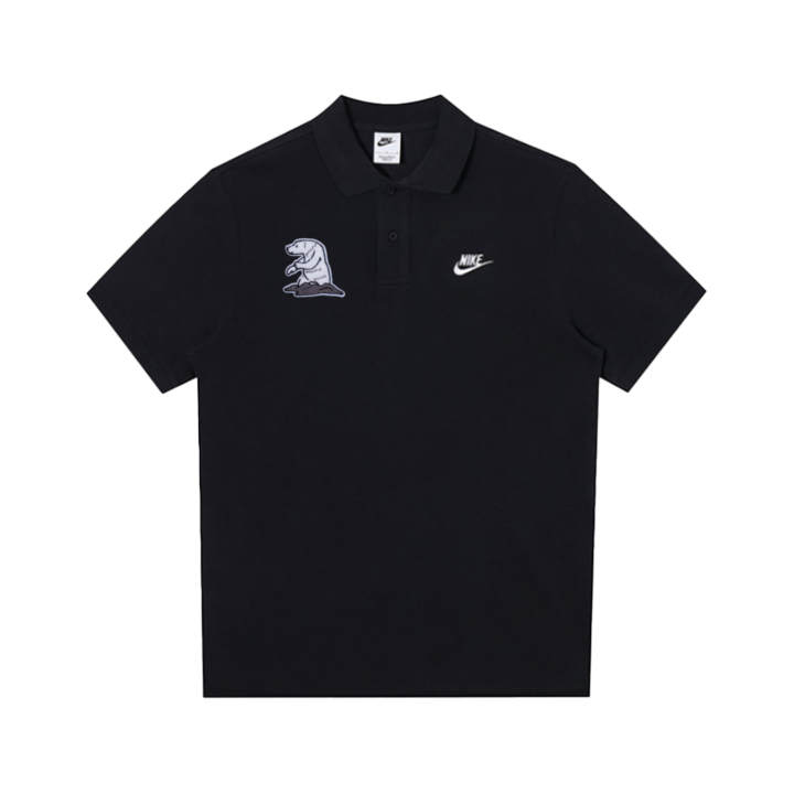 Nike Nike Polo Shirts Men's Black Polo Collar Moderate Straight Fit