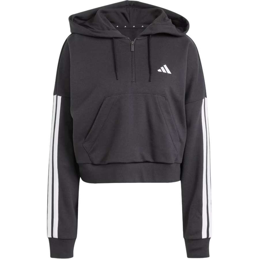 Adidas Adidas Free Shipping With AdiClub Essentials 3 Stripes French Terry Quarter Zip Hoodie
