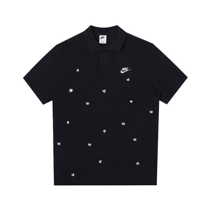 Nike Nike Polo Shirts Men's Black Polo Collar Moderate Straight Fit