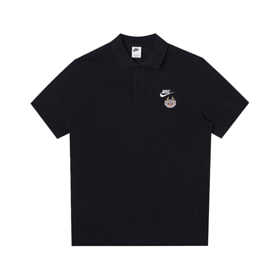 Nike Nike Polo Shirts Men's Black Polo Collar Moderate Straight Fit