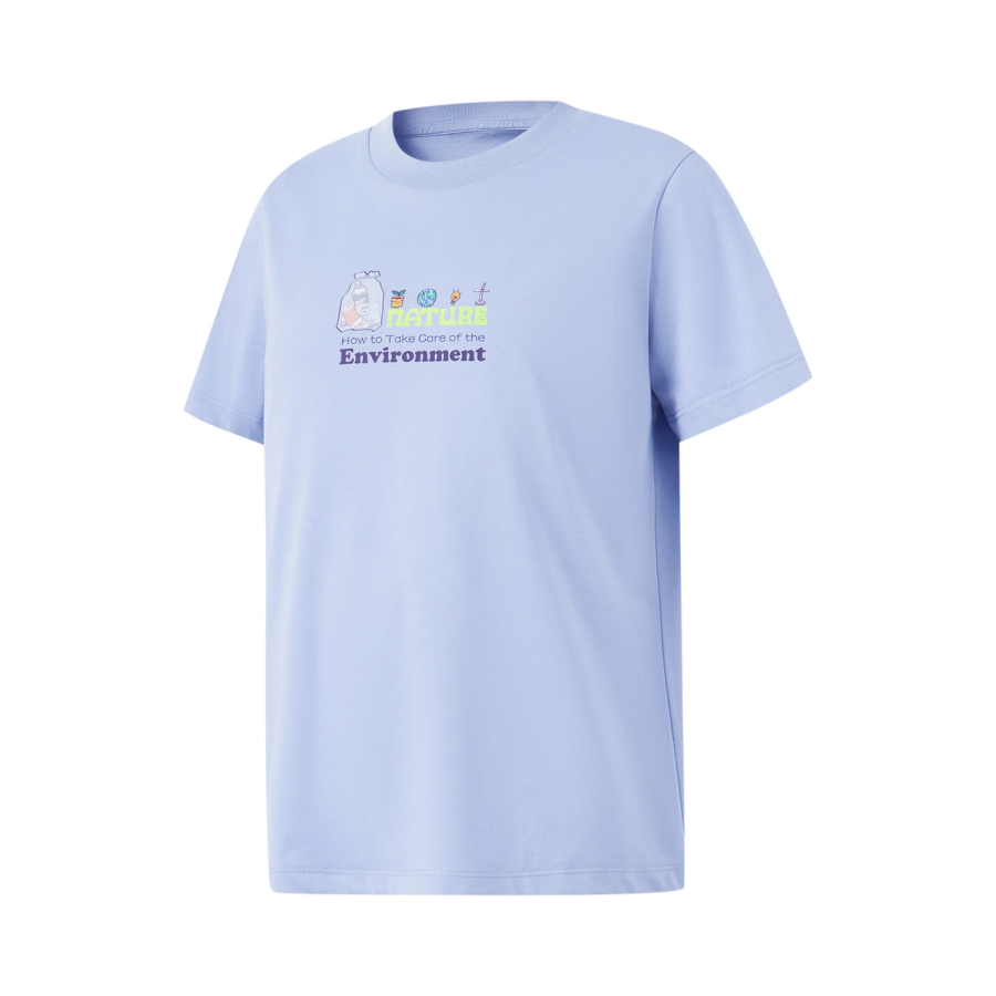 Li-Ning Li Ning Outdoor Collection T Shirt Blue Purple Kids'